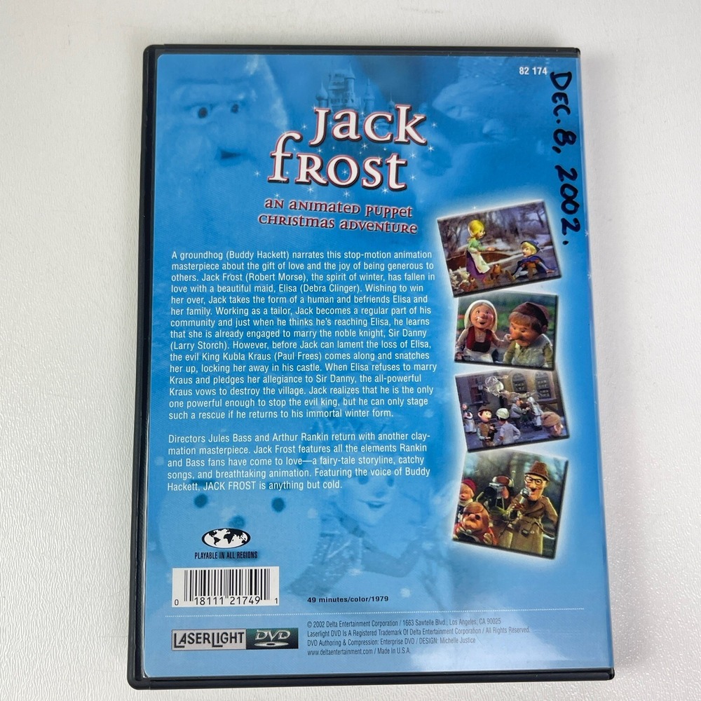 Jack Frost DVD 2002 Rankin Bass An Animated Christmas Puppet Adventure - Picture 2 of 9
